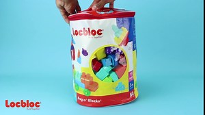 Battat – Large Building Blocks – 80 Colorful Pieces – 8 Wheel Bricks – Zippered Storage Bag – 12 Months + – Bag o' Blocks