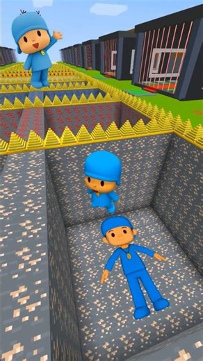 KPop Demon Hunters vs Squid Game Lava Jump CHALLENGE😱 #minecraft #roblox #shorts