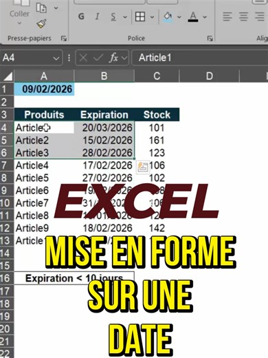 Excel – Formater une date automatiquement et sans erreur #excel #bureautique #pourtoi #foryou