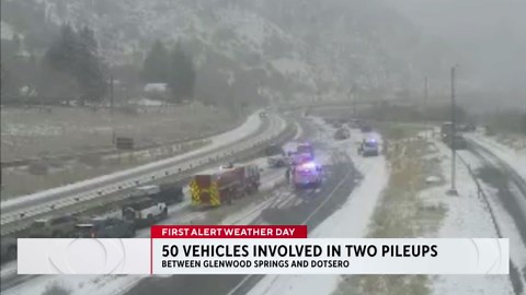 I-70 reopens in western Colorado after 20- and 30-car crashes; no injuries reported