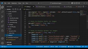 Node.js Express Handlebars Tutorial to Show Static & Dynamic Images Using express-handlebars in