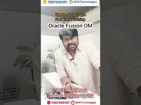 Two Days Fast Track Training On Oracle Fusion Order Management (7 & 8 -March)