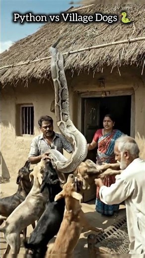 Python vs Village Dogs 🐍🔥 You have never seen such a dangerous scene