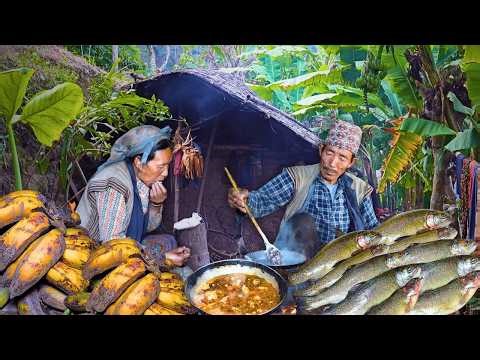 Simple Village Life | Fresh Fish Curry Cooking Rainey day ‪@TheRuralLifeNepal‬