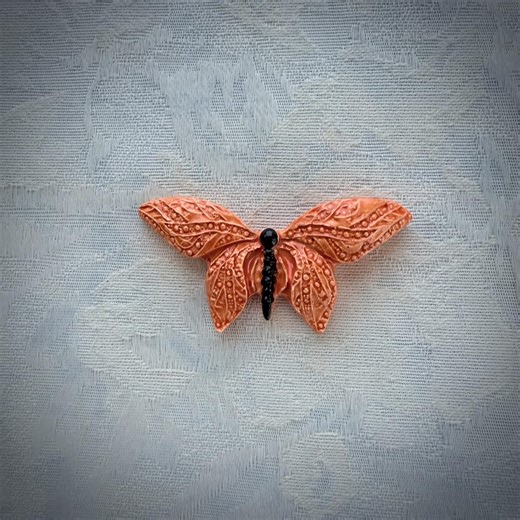 Orange Ceramic Butterfly, Hand Painted Art Tile, Mosaic Supply - Etsy