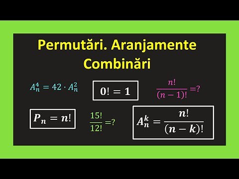 Permutari aranjamente combinari de n luate cate k formule clasa 10 Exercitii(Invata Matematica Usor)