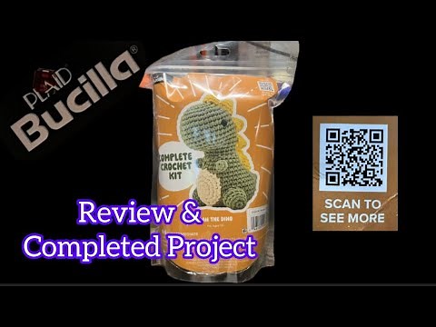 Review / NEW Bucilla Crochet Kit / Dan the Dino ‪@plaidcrafts‬ #plaidcrafts #plaidcreators #crochet
