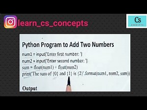 Adding two numbers in python