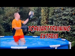 Torwarttraining EXTREM bei 30°C im Intex Frame Pool