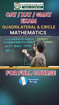 CAT/XAT/GMAT "Structural Analysis Of Quadrilaterals And Circle Geometry" #Shorts #Tricks #maths
