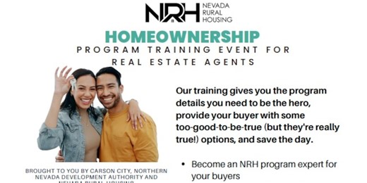 Real estate agents can participate in free training to help first-time homebuyers in Carson City