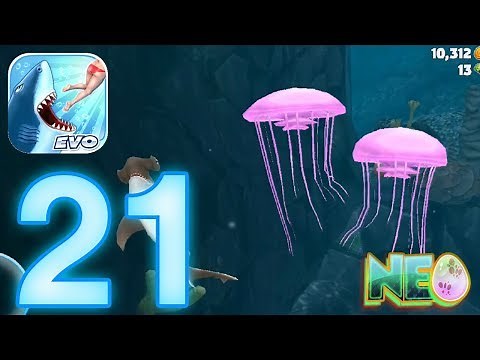 Hungry Shark Evolution: Gameplay Walkthrough Part 21 - Pink Jellyfish! (iOS, Android)