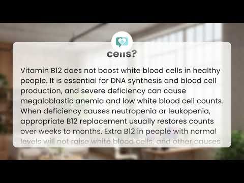 Does vitamin B12 increase white blood cells? | B12 & WBCs