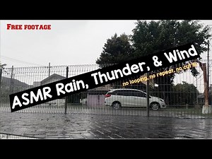 ASMR Rain, Thunder, & Wind No Loop | Real-Time No Cut | Deep Sleep & Relaxation Sounds