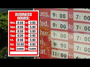 Increase Foot Traffic with Our Customizable Business Hours Sign Kit
