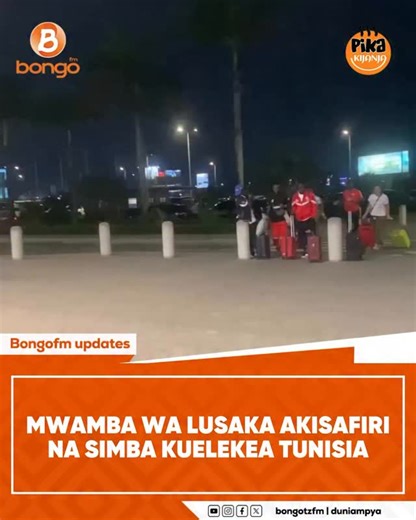 Baada ya Utambulisho siku ya Jana, Mwamba wa Lusaka Clatous Chama amesafiri na timu ya Simba alfajiri ya leo Jan 21, 2026 kuelekea Nchini Tunisia wakipitia Uturuki kwa ajili ya Kuvaana na Eperance de Tunis kwenye Mchezo wa ligi ya Mabingwa Jan 23, 2025. Simba kwenye Michuano hiyo haina alama yeyote mpaka sasa na ikiwa tayari imeshacheza michezo miwili ya ligi ya Mabingwa. #bongofmdigital | Bongotzfm