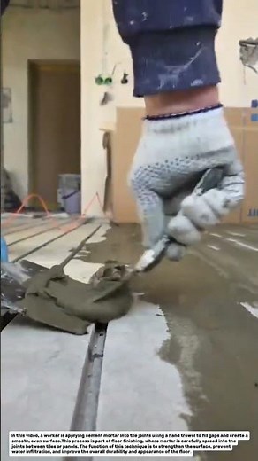 Fast Tile Joint Filling Technique Using Trowel | Smooth and Clean Floor Finishing.