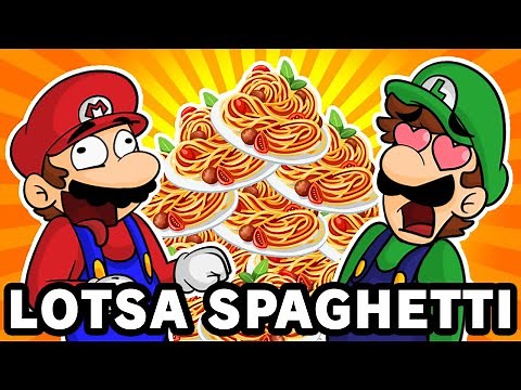MARIO AND LUIGI EAT LOTSA SPAGHETTI