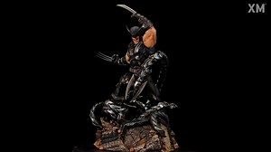 XM Studios is excited to present our next 1/4 scale Marvel Premium Collectibles series statue, Wolverine (X-Force)! Each painstakingly handcrafted statue is individually hand-painted with the highest possible quality finish. Wolverine is in mid battle as mechanical tendrils coil around his foot while he stands on a weathered destroyed base. This dynamic, powerful pose features Wolverine in a full mask on as he delivers an upward attack, slicing the tendrils and leaving it in pieces. Wolverine’s 