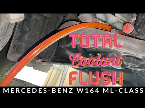 How to Flush Replace Mercedes ML350 W164 Radiator Coolant - ML300 ML320 GL320 GL350