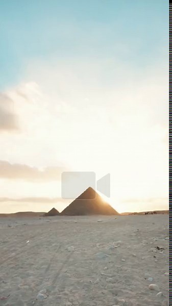 beautiful sunset view of the great pyramid of giza at egypt on a dusk day and golden sky in the middle of desert Stock Video Footage - Alamy