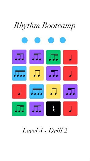 Rhythm Challenge | Level 4 - Drill 2 Mixed Eighth/Sixteenth Note Groupings