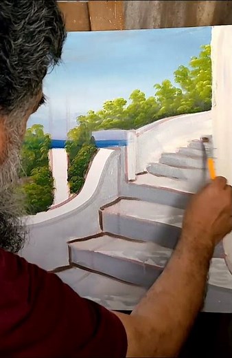 فن الرسم وتعليم رسم المناظر الطبيعيه بطريقه سهله خطوه خطوه تعلم معنا رسم الطبيعه