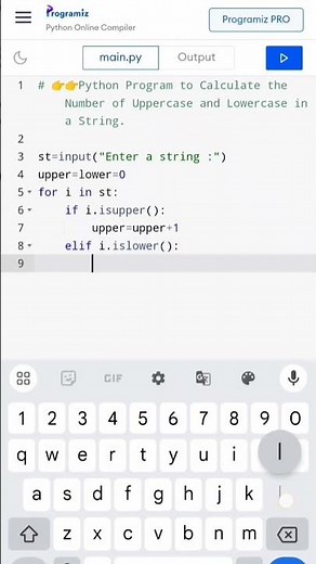 Python Program to Calculate the Number of Upper Case Letters and Lower Case Letters in a String .