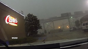 Incredible video shows train being blown off bridge during storm in New Orleans