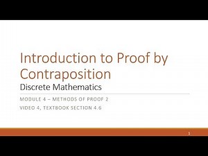 M4 V4 Introduction to Proof by Contraposition
