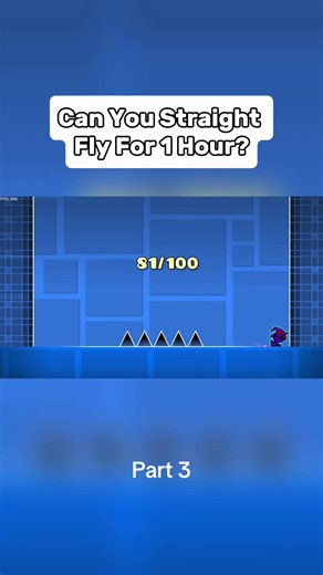 Mastering Straight Flying in Geometry Dash for One Hour