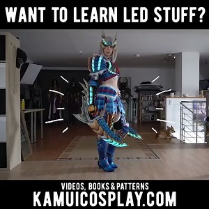 LEDs are super awesome! And I have this slight feeling that you want to learn this too. Especially since I got about one million questions in the last few days about how installed my lights into my costumes. So IF you want to learn this awesome stuff - and YES you want!!! 😆 Just check out my Advanced LED book! Available as print ($20) and download (5$): https://www.kamuicosplay.com/product/animated-leds/ You don’t need to know anything about electronics or programming. Because I also don’t. But