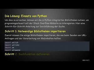 Suche nach Stack Overflow-Fragen mit einem Python-Skript