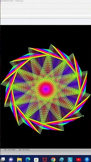 Create amazing Geomatric Pattern Design using Python Turtle 👆 watch now 🤔 #python #turtle #shorts