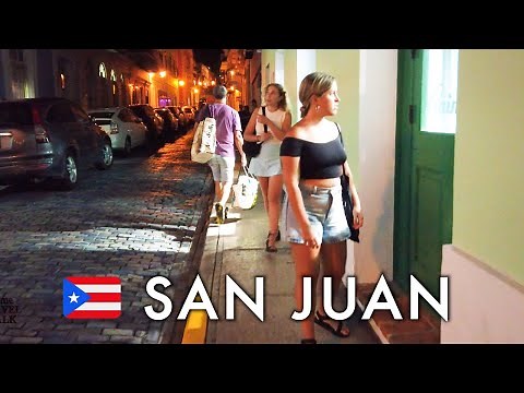 🇵🇷 SAN JUAN NIGHTLIFE OLD SAN JUAN DISTRICT PUERTO RICO 4K TOUR