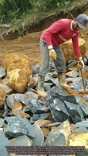 Applying Force and Fracture Mechanics to Break Large Stones