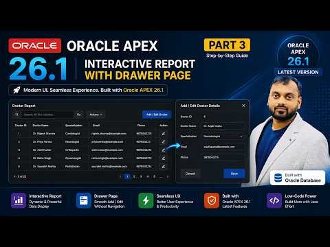 Created an Interactive Report with Drawer Page in Oracle APEX