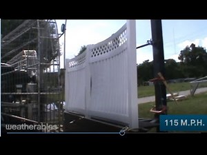 Weatherables Clearwater Vinyl Privacy Fence Wind Test