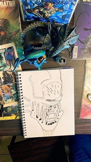 Alien Xenomorph sketch from Aliens Hive comic. #Alien #Xenomorph #Sketch #Comics #artistsonyoutube