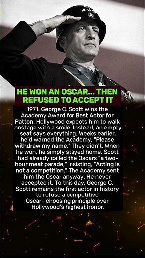 HE WON AN OSCAR... THEN REFUSED TO ACCEPT IT