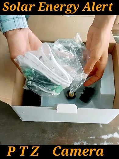Solar Energy Alert PTZ Camera Unboxing || #solarpanel #short #unboxing #cctvcamera