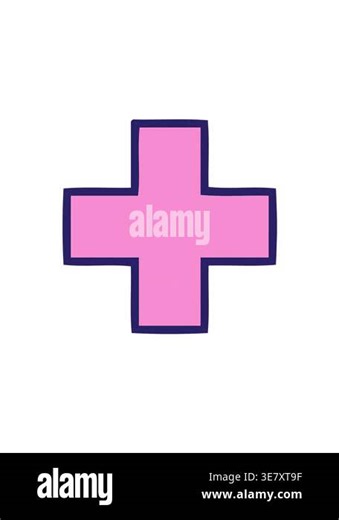 bob and pause animation of retro grunge texture cartoon of a addition symbol Stock Video Footage - Alamy