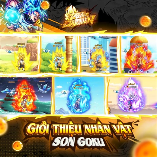 🔥 Giới Thiệu Nhân Vật SON GOKU - Ra Mắt Đầu 2026 🔸 Son Goku với lối chơi áp sát, dịch chuyển đến mục tiêu 🔸 Bộ kỹ năng mạnh mẽ: Kamehameha, Quả Cầu Genki, Hóa Khỉ Khổng Lồ... 🔸 Trạng thái biến hình chủ động: Siêu Saiyan 1-4, Siêu Saiyan God, Siêu Saiyan Blue và Ultra Instinct. 🛸 Game nhập vai phiêu lưu đông người chơi, có auto treo máy 🛸 Phát hành trên App Store - Google Play - Windows. 🚀🪐 Vũ Trụ Đại Chiến ra mắt đầu năm 2026. Vô cộng đồng để giữ suất test giới hạn dưới bình luận! | Vũ T