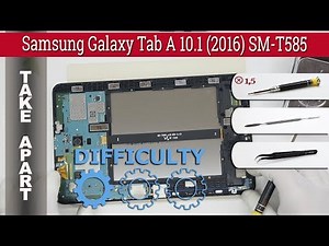 How to disassemble 📱 Samsung Galaxy Tab A 10.1 (2016) SM-T585 Take apart
