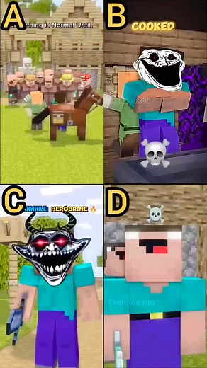 3.9K reactions · 79 shares | Herobrine's VS troll face #minecraft #viral | Karan Karan Bilwal | Facebook