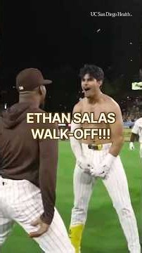 ETHAN SALAS WALKS IT OFF!!! #mlb #padres #baseball #milestone #walkoff #rookie #ethansalas
