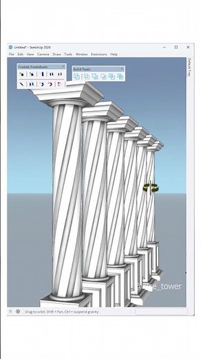 Simple column? Not anymore.Create sharp spiral flutes in SketchUp with this quick method #architect
