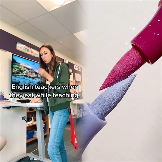 The hands crossed over sweater with one hand over mouth is so accurate #englishteacher #teacherlife