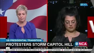 6.6K views · 65 reactions | Protesters stormed the Capitol building where the US congress was gathered to certify Joe Biden's election win. The riots erupted after Trump addressed supporters saying he would never concede. @janedutton spoke to eNCA US Correspondent, Jagruti Dave #DStv403 | eNCAnews | Facebook