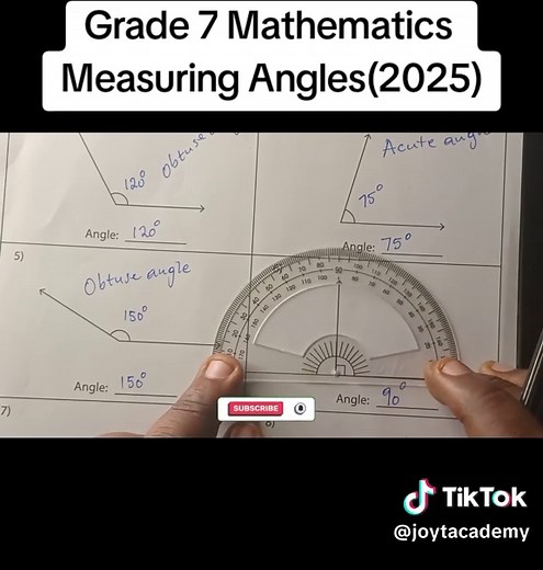 Measuring Angles with a Protractor in Grade 7